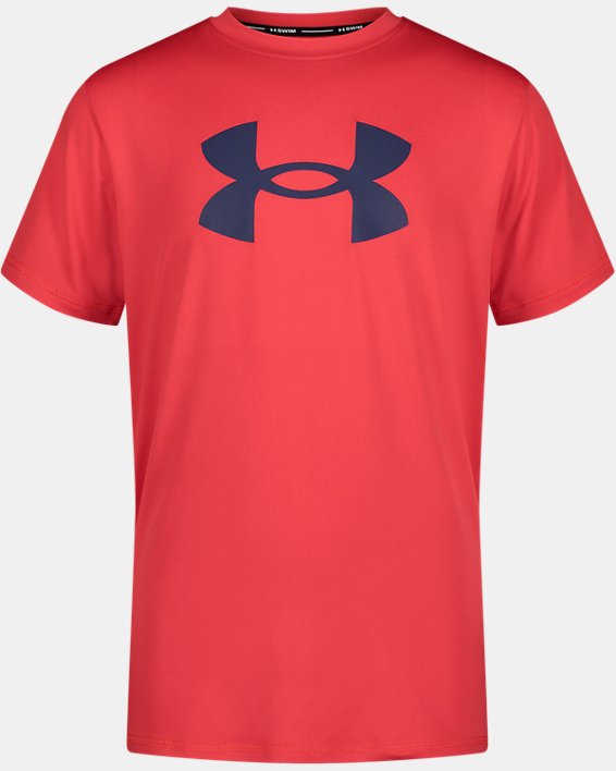 Boys' UA Core Short Sleeve Surf Shirt, Red, pdpMainDesktop image number 0